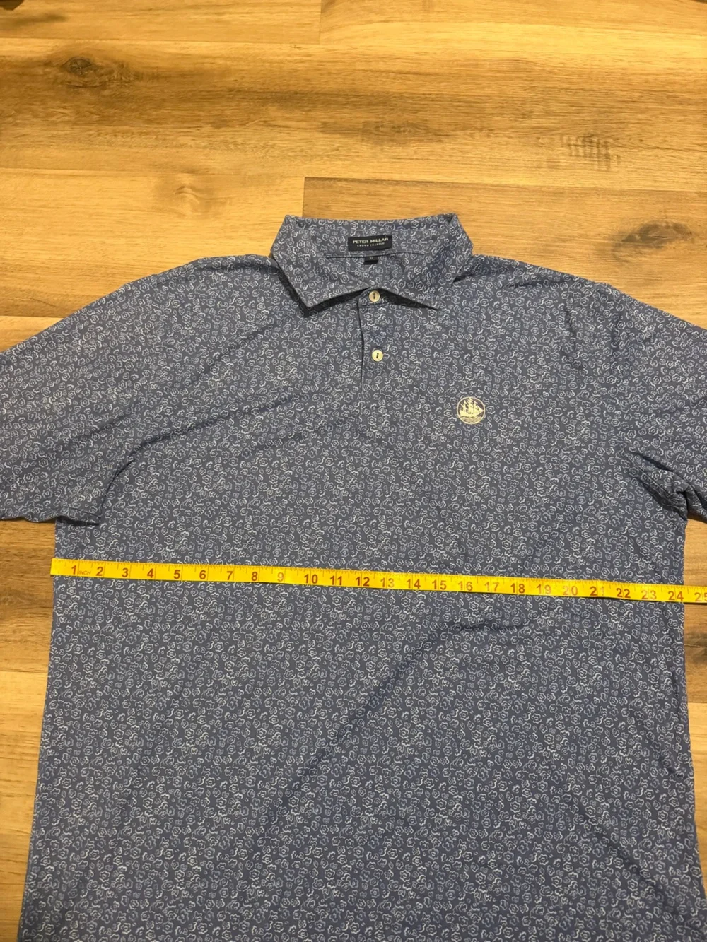 Peter Millar Summer Comfort Essex County Manchester Polo Shirt Mens XL Blue